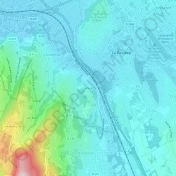 Topografische Karte La Piulaz, Höhe, Relief