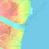 Topografische Karte Porto Seguro, Höhe, Relief