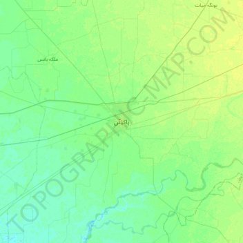 Topografische Karte Pakpattan, Höhe, Relief