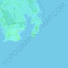 Topografische Karte Live Oak Island, Höhe, Relief