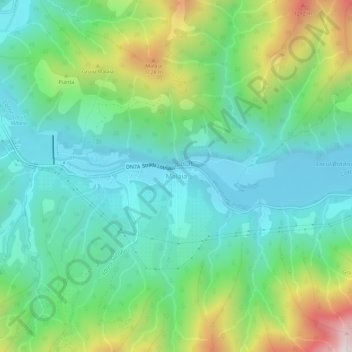 Topografische Karte Malaia, Höhe, Relief