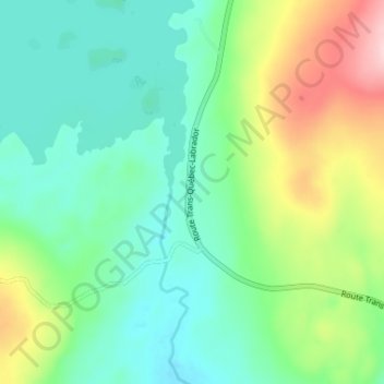 Topografische Karte Gagnon, Höhe, Relief