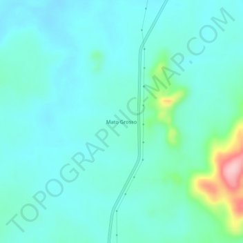 Topografische Karte Mato Grosso, Höhe, Relief