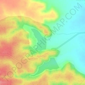 Topografische Karte Zilpi Lake, Höhe, Relief