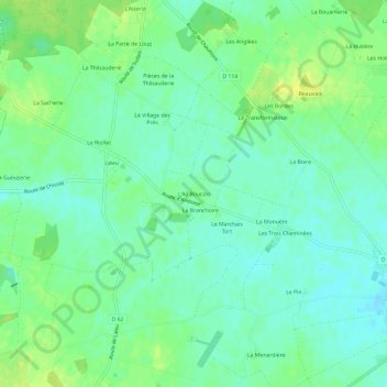 Topografische Karte L'Ail Boucon, Höhe, Relief