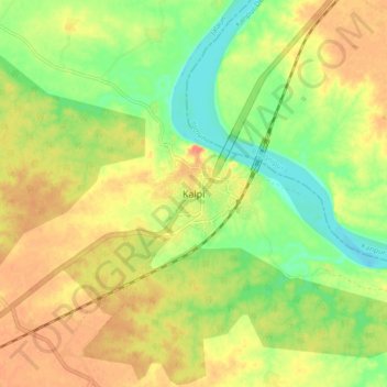 Topografische Karte Kalpi, Höhe, Relief