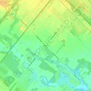 Topografische Karte Agerton, Höhe, Relief