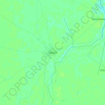 Topografische Karte Doura, Höhe, Relief