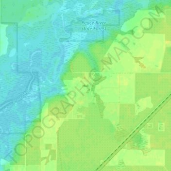 Topografische Karte Hull, Höhe, Relief