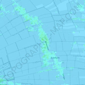Topografische Karte Bardenfleth, Höhe, Relief