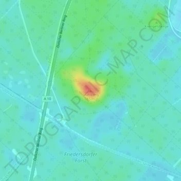 Topografische Karte Stahlberg, Höhe, Relief