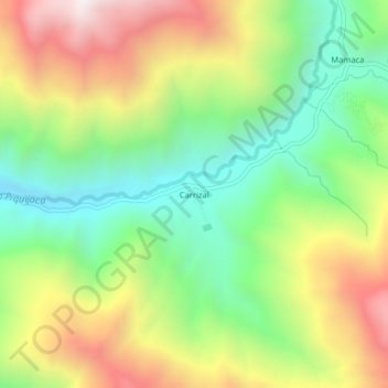 Topografische Karte Carrizal, Höhe, Relief