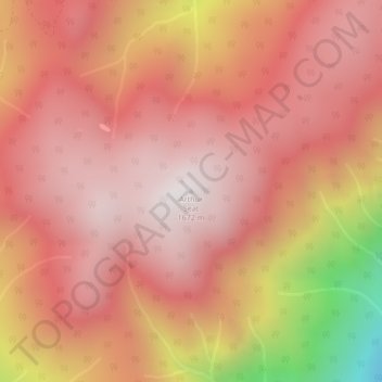 Topografische Karte Arthur Seat, Höhe, Relief