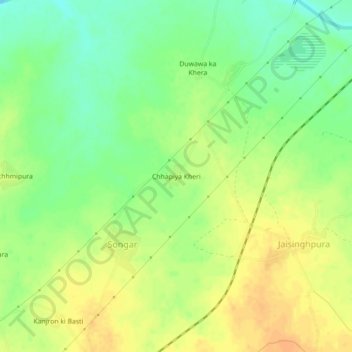 Topografische Karte Chhapiya Kheri, Höhe, Relief