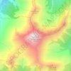 Topografische Karte Namloser Wetterspitze, Höhe, Relief