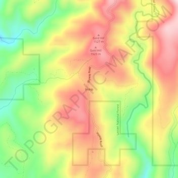 Topografische Karte Inskip, Höhe, Relief