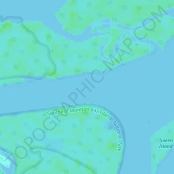 Topografische Karte Southern Moreton Bay Islands, Höhe, Relief