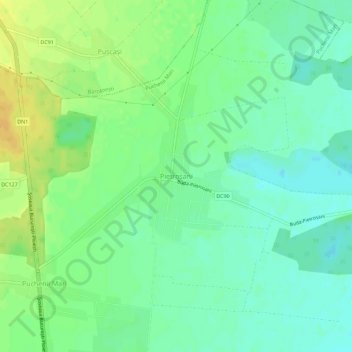 Topografische Karte Pietroșani, Höhe, Relief