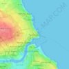 Topografische Karte Tynemouth, Höhe, Relief