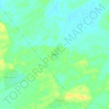 Topografische Karte Thalori, Höhe, Relief