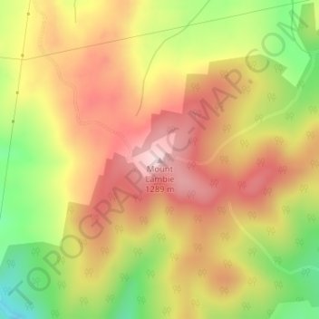 Topografische Karte Mount Lambie, Höhe, Relief