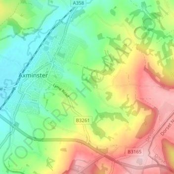 Topografische Karte Sector, Höhe, Relief