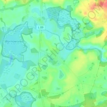 Topografische Karte Gustävel, Höhe, Relief