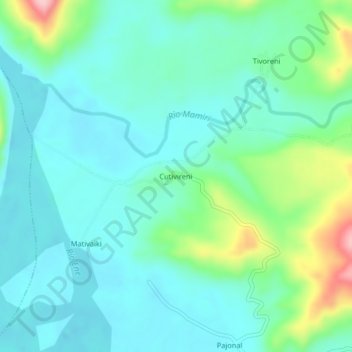 Topografische Karte Cutivireni, Höhe, Relief