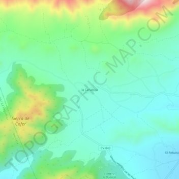 Topografische Karte la Canalosa, Höhe, Relief