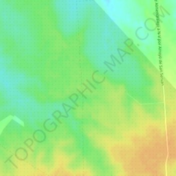 Topografische Karte Cora de Arriba, Höhe, Relief