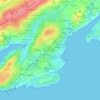 Topografische Karte Croix Tinduff, Höhe, Relief