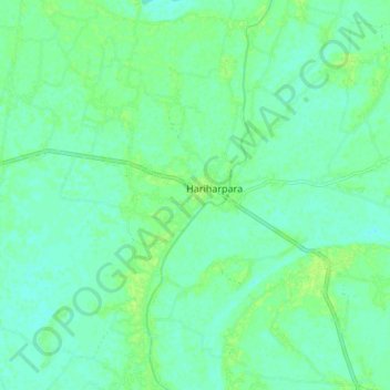 Topografische Karte Hariharpara, Höhe, Relief