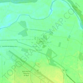 Topografische Karte Balboa, Höhe, Relief