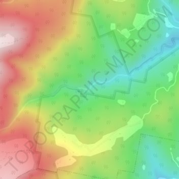 Topografische Karte Snug Falls, Höhe, Relief