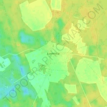 Topografische Karte Łomnica, Höhe, Relief