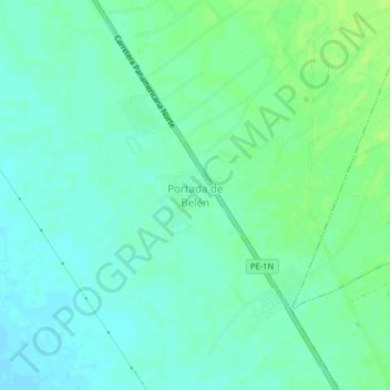 Topografische Karte Portada de Belén, Höhe, Relief