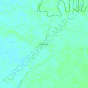 Topografische Karte Rodriguez, Höhe, Relief