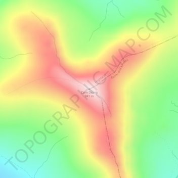 Topografische Karte Carn Dearg, Höhe, Relief