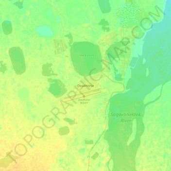 Topografische Karte Deadhorse, Höhe, Relief