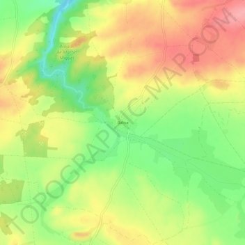 Topografische Karte Balisa, Höhe, Relief