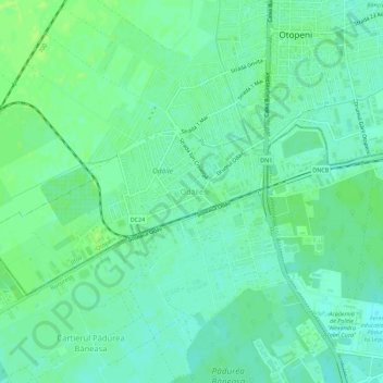 Topografische Karte Odăile, Höhe, Relief