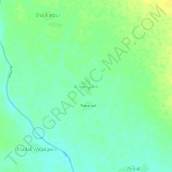 Topografische Karte Siresaigaon, Höhe, Relief