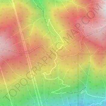 Topografische Karte Mission Pass, Höhe, Relief