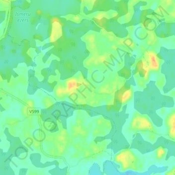 Topografische Karte Laduši, Höhe, Relief