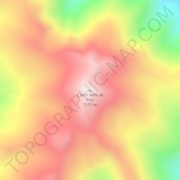 Topografische Karte Cerro Nahuel Pan, Höhe, Relief