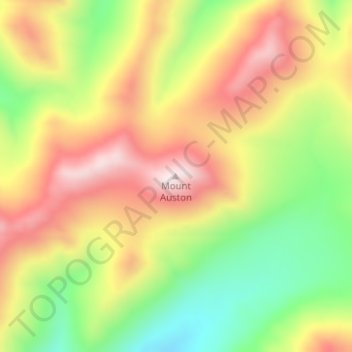 Topografische Karte Mount Auston, Höhe, Relief