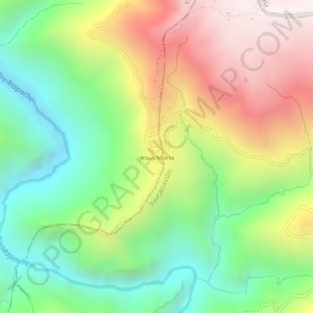 Topografische Karte Jesus Maria, Höhe, Relief
