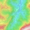 Topografische Karte Valle di Seren, Höhe, Relief