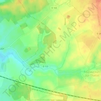 Topografische Karte Bausset, Höhe, Relief