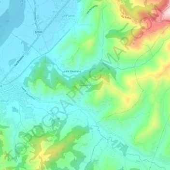 Topografische Karte Bussolino, Höhe, Relief